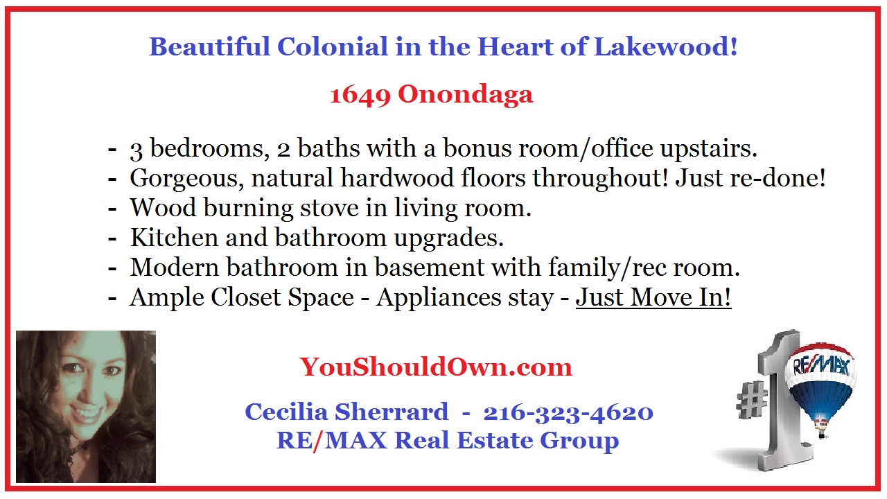 Colonial Home For Sale in Lakewood $164,900